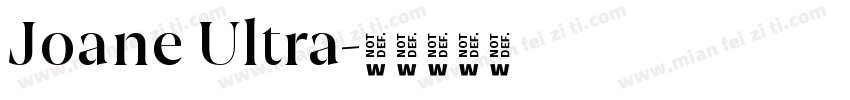 Joane Ultra字体转换